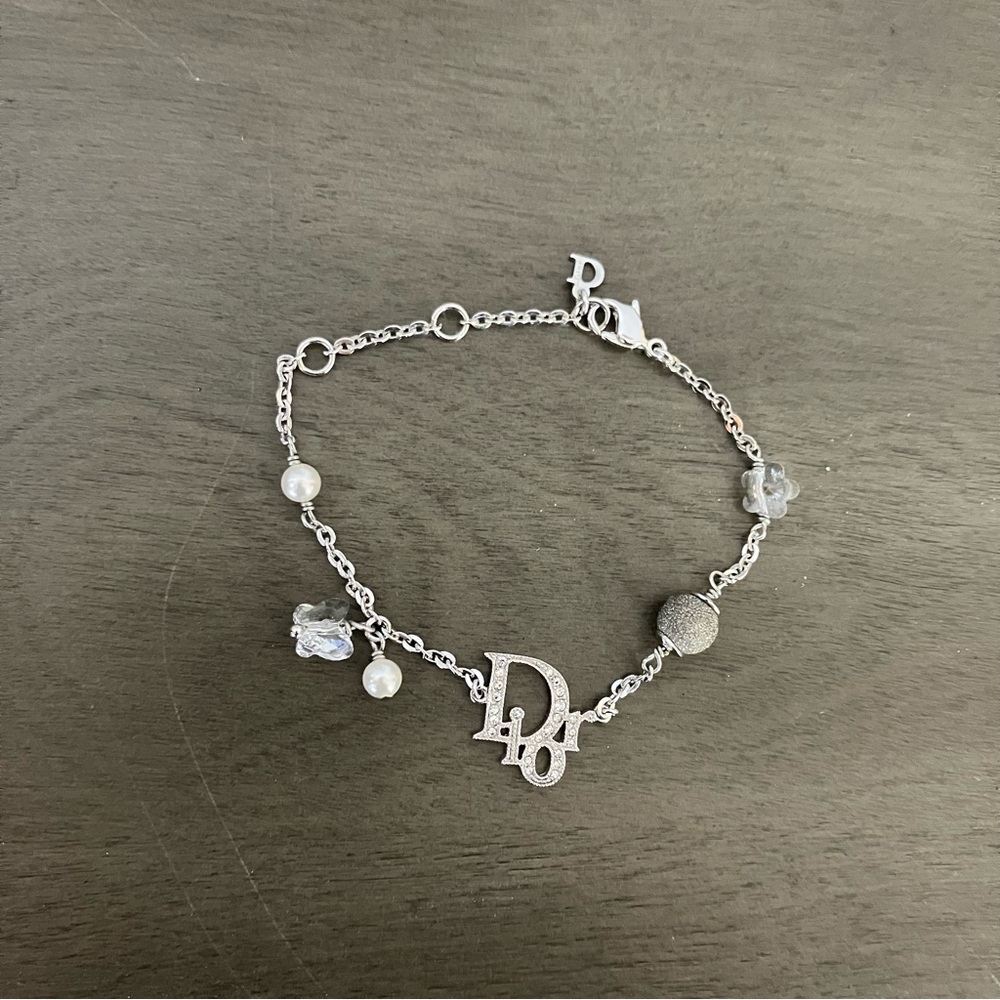 Authentic Dior Silver Charm Bracelet with dust bag pouch - Picture 2 of 11